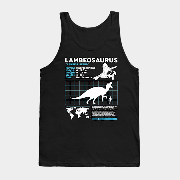 Lambeosaurus data sheet Tank Top by NicGrayTees